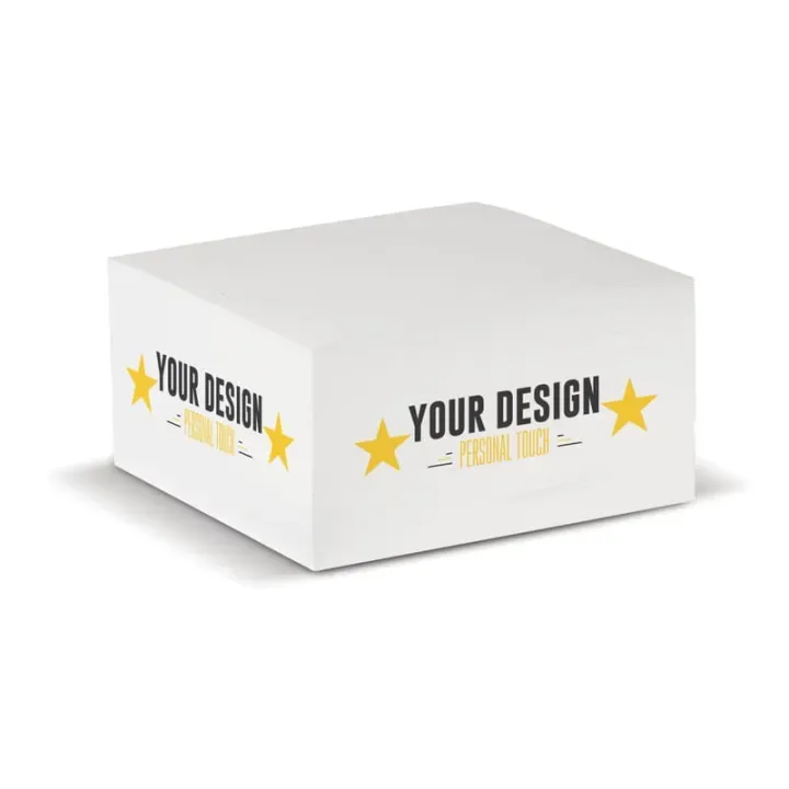 Cube pad white, 10x10x5cm - LT91810 (gadzety reklamowe)